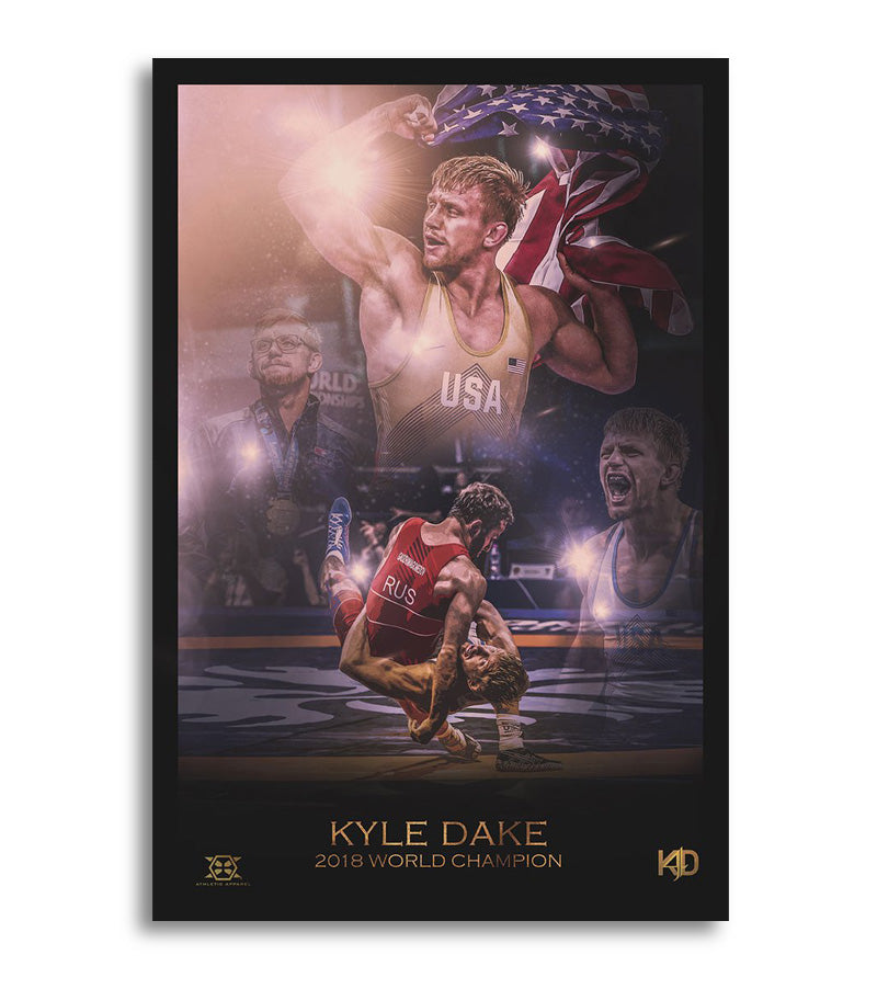 Signed Kyle Dake 2018 World Champion Limited Edition Lithograph